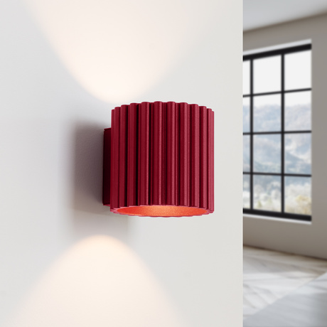 Wall lamp AURA burgundy G9