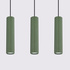 Pendant lamp KARBON 3L olive green
