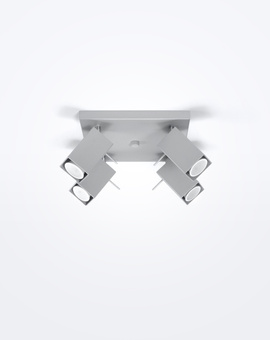 Ceiling lamp MERIDA 4 gray + 4x LED Bulb GU-10 4000K Cool White 7W 630lm