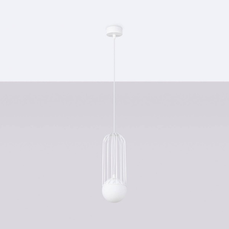 Pendant lamp BRINA 1 white + 1x LED Bulb G9 3000K Warm 4.5W 450lm