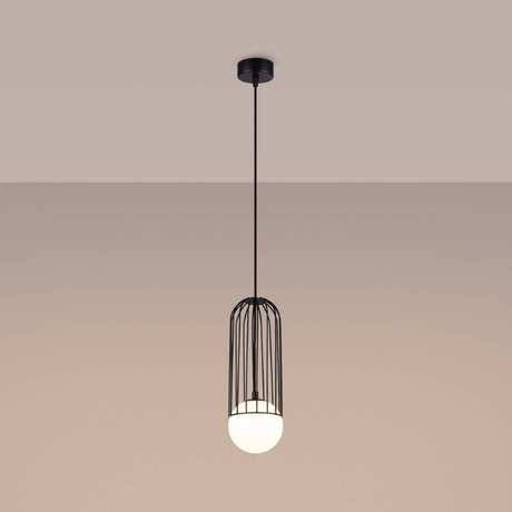 Hanging lamp BRINA 1 black + 1x LED Bulb G9 3000K Warm 4.5W 450lm