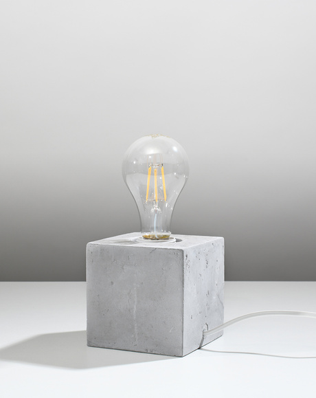 Desk lamp ARIZ concrete + 1x LED Bulb E27 3000K Warm 7.5W 620lm.