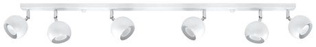Ceiling lamp OCULARE 6L white + 6x LED Bulb GU-10 3000K Warm 7W 620lm