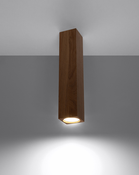 Ceiling lamp KEKE 30 oak + 1x LED Bulb GU-10 4000K Cool White 7W 630lm