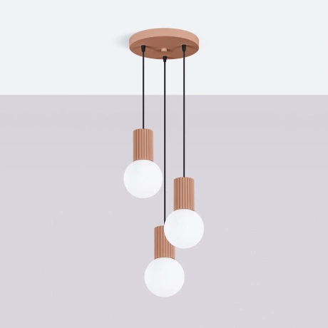 Pendant lamp HALO 3P mocha