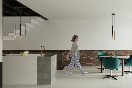 Ceiling pendant MOZAICA 1 black/gold + 1x LED Bulb G9 4000K Cool White 4.5W 530lm