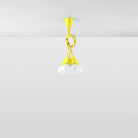 Pendant lamp DIEGO 5 yellow