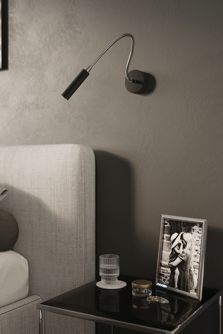 Wall lamp AXIL black + 1x LED Bulb G9 4000K Cool White 4.5W 530lm