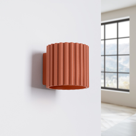 Wall lamp AURA red ochra G9