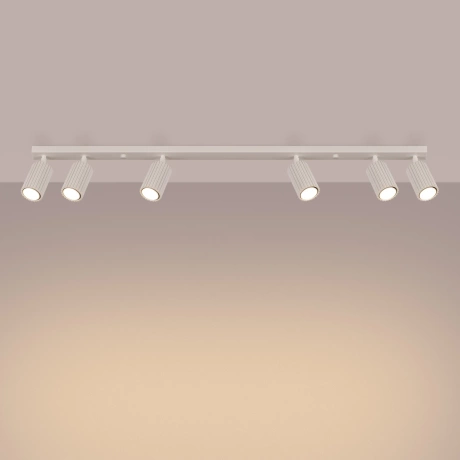 Ceiling lamp KARBON 6L beige
