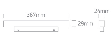 LYST 367 black LED 3000K 18W 1440lm