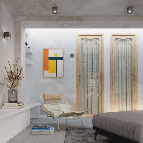 Wall lamp QUAD 1 anthracite + 1x LED Bulb G9 3000K Warm 4.5W 510lm