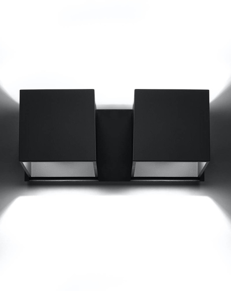 Wall lamp QUAD 2 black + 2x LED Bulb G9 4000K Cool White 4.5W 530lm