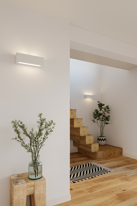 Wall lamp ceramic VEGA white + 1x LED bulb E27 3000K Warm 7.5W 620lm