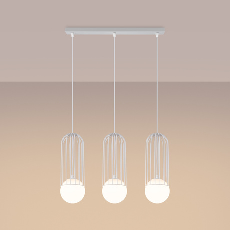 Ceiling pendant BRINA 3L white + 3x LED Bulb G9 3000K Warm 4.5W 450lm