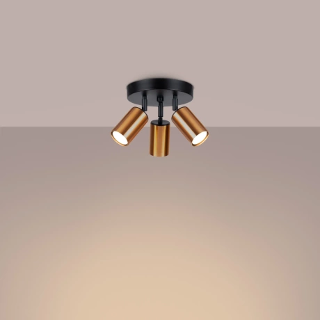 Ceiling lamp WINX 3P black/cooper