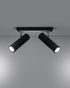 Ceiling lamp DIREZIONE 2 black + 2x LED Bulb GU-10 4000K Cool White 7W 630lm