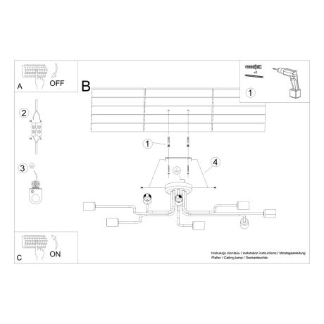 Chandelier VECTOR 8 white