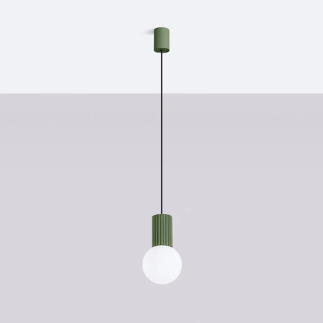 Pendant lamp HALO 1 olive green