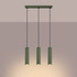 Pendant lamp KARBON 3L olive green