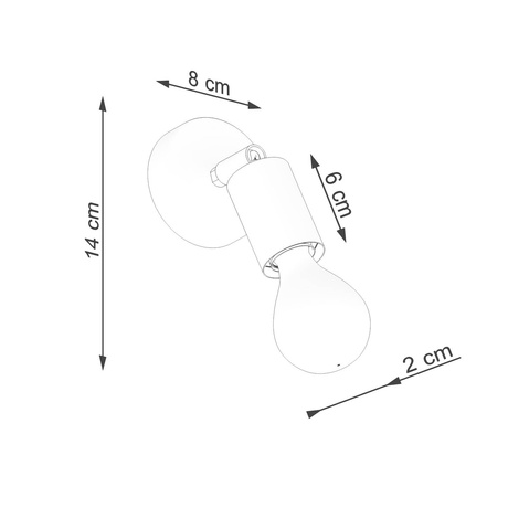 Wall lamp FORNES 1 in black + 1x LED Bulb E27 3000K Warm White 7.5W 620lm