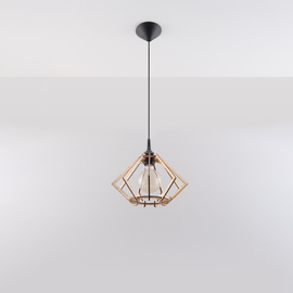 Pendant lamp POMPELMO natural wood