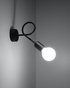 Wall lamp SUPEŁ black + 1x LED bulb E27 3000K Warm 7.5W 620lm