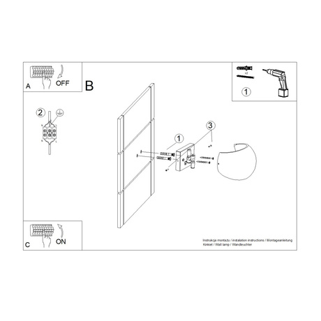 Wall lamp GLOBE concrete