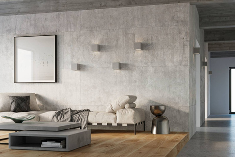 Wall lamp LEO concrete + 1x LED Bulb E27 4000K Cool 7.5W 650lm