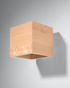 Wall lamp QUAD natural wood + 1x LED bulb G9 3000K Warm 4.5W 510lm