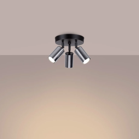 Ceiling lamp WINX 3P black/chrome