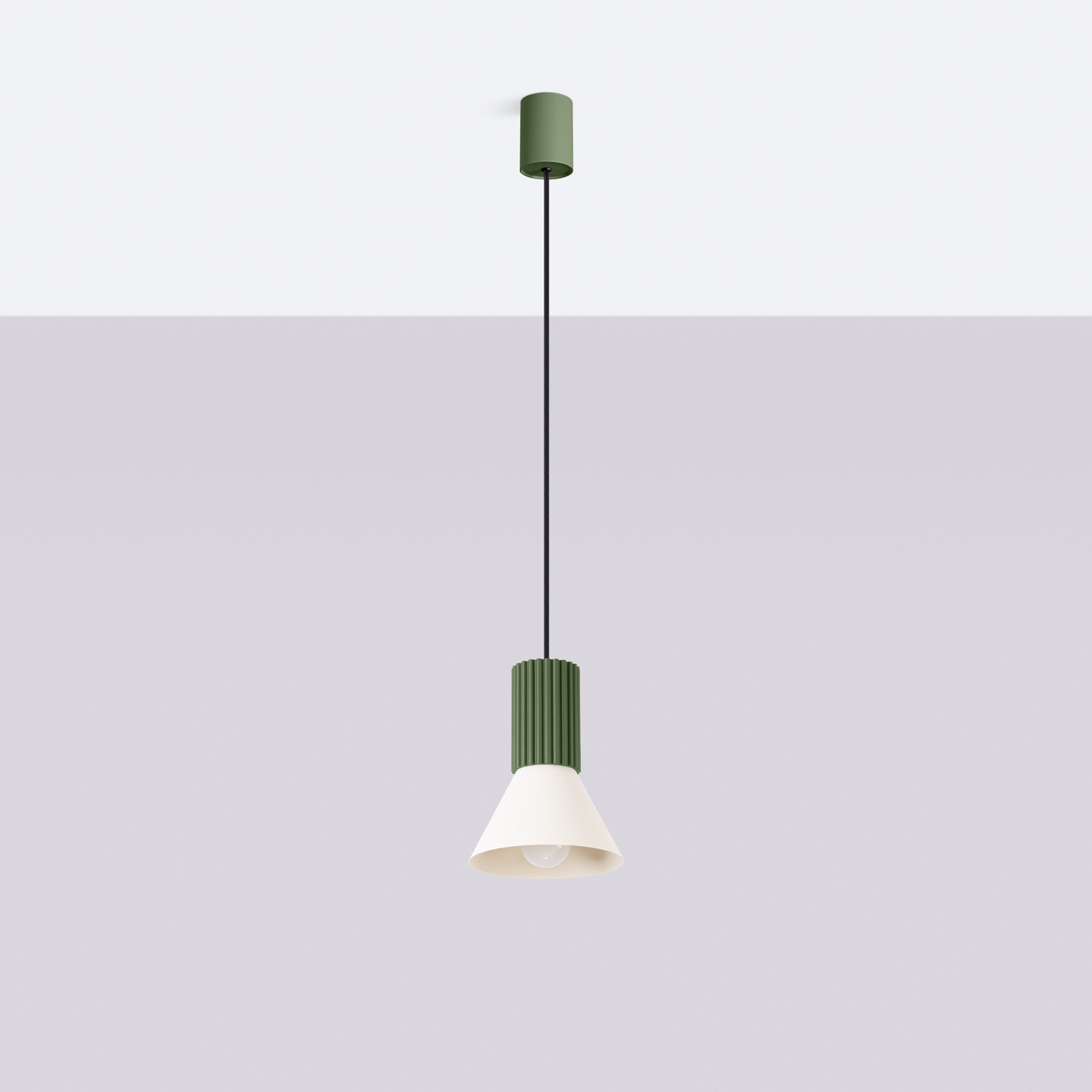 Pendant lamp ESTRIA 1 beige/olive green
