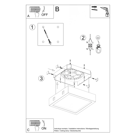 Ceiling lamp RIZA concrete