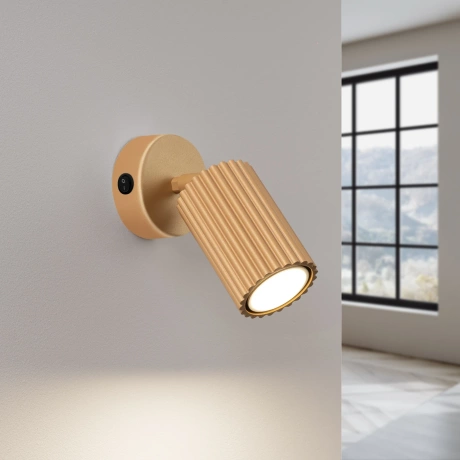 Wall lamp KARBON gold with a switch