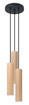 Hanging Lamp LINO 3P natural wood + 3x LED Bulb GU-10 4000K Cold 7W 630lm