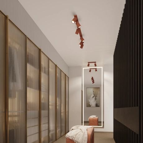 Wall lamp KARBON red ochre