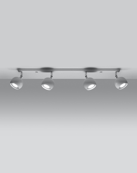 Ceiling lamp OCULARE 4L white + 4x LED Bulb GU-10 3000K Warm 7W 620lm