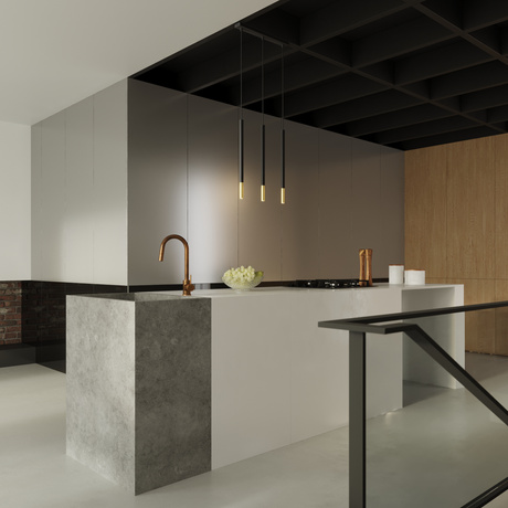 Pendant lamp MOZAICA 3L black/gold + 3x LED Bulb G9 4000K Cool White 4.5W 530lm