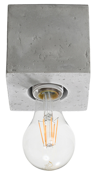 Ceiling light ARIZ concrete + 1x LED Bulb E27 4000K Cool White 7.5W 650lm