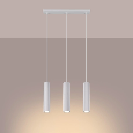 Pendant lamp KARBON 3L white