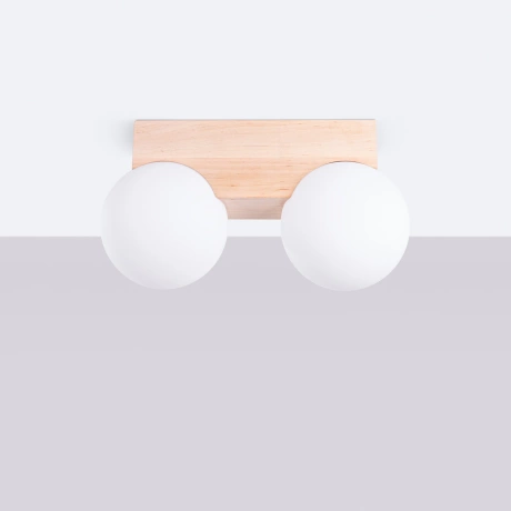 Ceiling lamp BULBO 2 natural wood