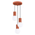 Pendant lamp HALO 3P red ochra
