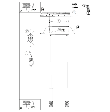 Pendant lamp LIRO 2 white