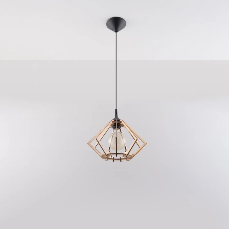 Pendant lamp POMPELMO natural wood