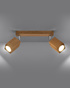 Ceiling lamp KEKE 2 oak + 2x LED bulb GU-10 3000K Warm 7W 620lm