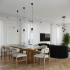 Pendant lamp HALO 3P black