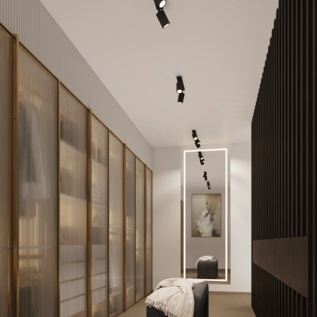 Ceiling lamp KARBON 3L black