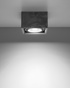 Ceiling lamp QUATRO 1 concrete + 1x LED bulb GU10 AR111 4000K COOL 12W 850lm