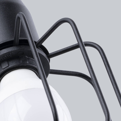 Wall lamp BELUCI 1S black + 1x LED Bulb E14 3000K Warm 7.5W 620lm