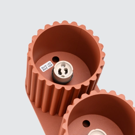 Ceiling lamp AURA 2 red ochra GU10